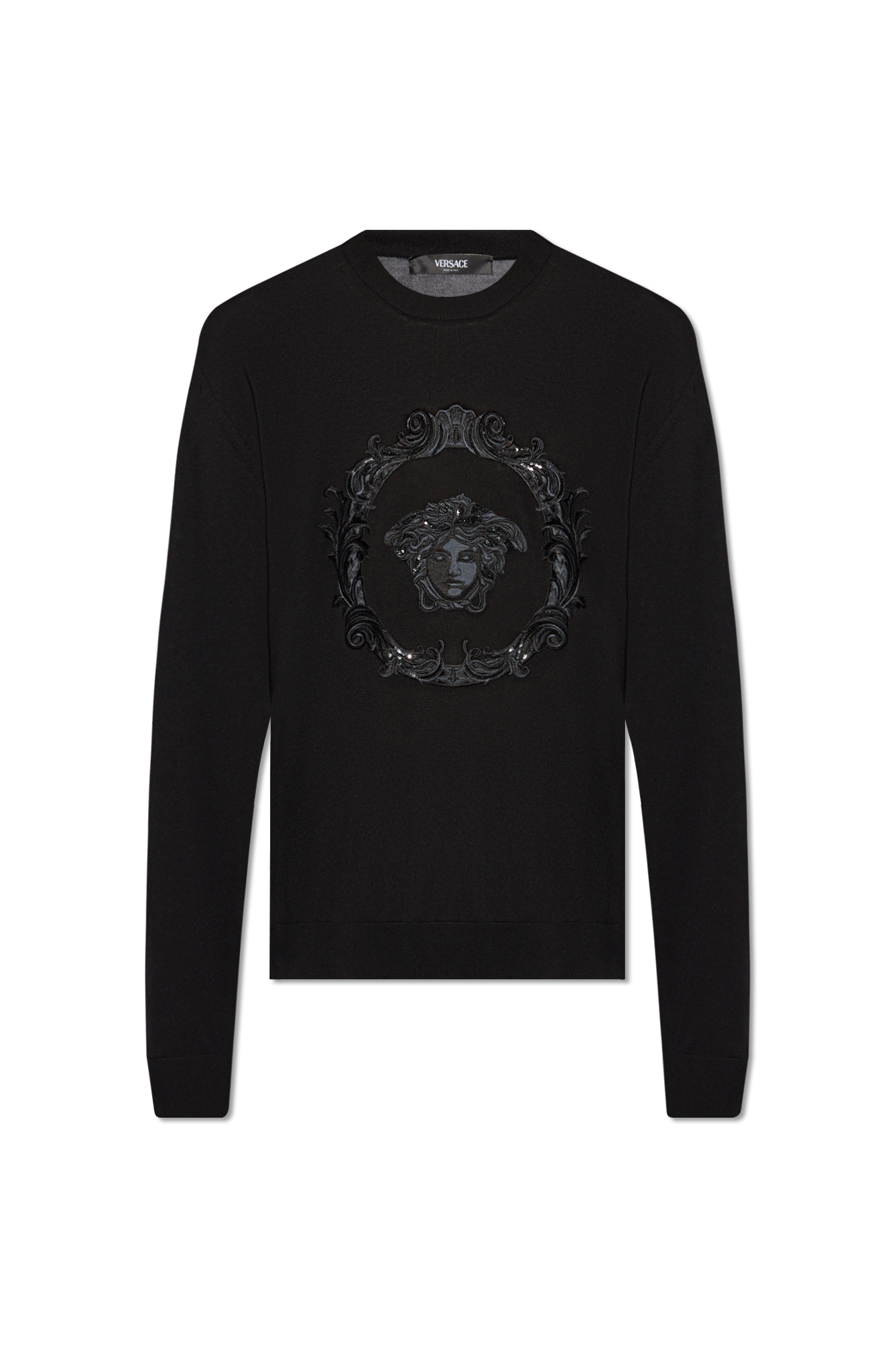 Versace embroidered hotsell sweater shirt